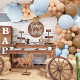 Gaeaspace  -  156Pcs Blue Nude Brown Balloon Garland Arch Kit Latex Balloons Bear Baby Shower Birthday Wedding Party Decorations