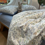 Gaeaspace  -  Fresh fashion blue green floral bedding set 1.2 1.5 1.8,twin full queen cotton home textile bed sheet pillowcase quilt cover