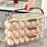 Gaeaspace  -  Large Egg Holder for Fridge Automatic Rolling Egg Organizer Clear Plastic Egg Container Stackable Egg Dispenser and Storage Bin