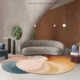 Gaeaspace  -  Retro Irregular Living Room Decoration Carpet Light Luxury Study Cloakroom Non-slip Carpets Rainbow Color Bump Bedside Plush Rug