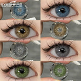 Gaeaspace  -  1 Pair New Natural Colored Contact Lenses for Eyes Blue Lenses Green Eye Lenses Brown Lenses Yearl Gray Contact Lenses