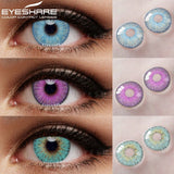 Gaeaspace  -  Contact Lenses Yearly 1 Pair Colored Contact Lenses for Eyes Beauty Contact Lenses Eye Cosmetic Color Lens Eyes Makeup