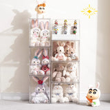 Gaeaspace  - Acrylic Transparent Cotton Doll Storage Box Plush Toy Display Box Children's Toy Storage Organizer Action Figures Showcase