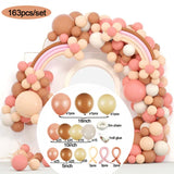 Gaeaspace  -  163pcs Dusty Pink Rainbow Balloon Garland Arch Kit Wedding Birthday Balloons Decoration Boho Party Kids Baby Shower Arche Ballon