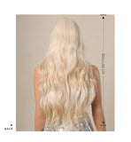 Gaeaspace  -  European and American white gold Barbie style big wave long curly hair fluffy shaved wig full set