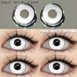 Gaeaspace  -  White Cosplay Color Contact Lenses for Eyes Anime Eye Lens 1Pair Black Lenses Contact Lenses Cosmetic Color Lens Eyes