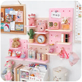 Gaeaspace  -  Wall-mounted Hole Board Wall Shelf Free Punching Hanger Bookshelf  Figure Display Shelves Stand Bedroom Desk Wall Storage Holder