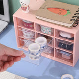 Gaeaspace  -  Drawers Storage Cabinet Organiser,Desktop Organizer with 9 Grad Mini Transparent Cabinets Drawers,Plastic Jewelry Box/Cosmetic