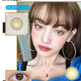 Gaeaspace  -  brown Colored Contact Lenses soft for eyes small Beauty Pupil myopia prescription degree yearly natural new big