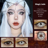 Gaeaspace  -  2pcs Cosplay Colored Contact Lenses for Eye Crazy White Contact Lenses Halloween Beauty Makeup Lens Anime Black Lens