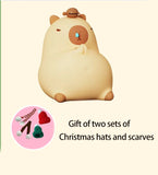 Gaeaspace  -  5Style Capybara Silicone Lamp Cute Animal Night Light Christmas Birthday Gift Recharging Warm Room Decoration Soft Safe Light