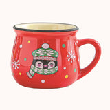 Gaeaspace  -  150ML Ceramic Christmas Cup Cartoon Santa Style Cute Elk Mousse Cup Breakfast Water Drinking Tools Coffee Milk Mug for Household