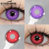 Gaeaspace  - 1pair Colored Contact Lenses For Eyes Cosplay Red Eye Lenses Blue Pupils Lens Purple Lenses Yearly Colorful Lens Eye