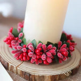 Gaeaspace  -  Christmas Home Decoration Berry Wreath Candlestick Table Decoration Decorations Christmas Eve Candlelight Dinner Accessories