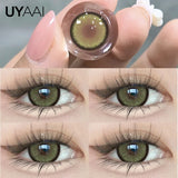 Gaeaspace  -  Color Contact Lenses with Diopters Cosplay Colored Lenses Anime Myopia Color Lens Eyes Pink Lenses Graduated Blue Lenses