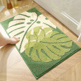 Gaeaspace  -  Leaves Non-Slip Bath Floor Mat Bathroom Fluffy Cashmere Absorbent Soft Rug Pad Children Room Carpet Carpet Home Decor Floor Mats