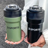 Gaeaspace  -  High Appearance Level Thermos Cup Women's Large Capacity Double Drink Premium Coffee Cup with Straw Portable Water Cup