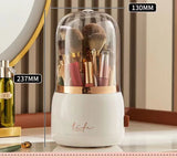 Gaeaspace  -  360° Rotating Makeup Brush Holder With Lid Luxury Cosmetic Organizer Lipstick Eyebrow Pencil Holder Eye Shadow Storage Box