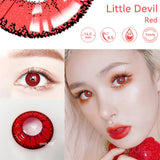 Gaeaspace  -  1 Pair/2pcs Halloween Colored Contact Lenses for Eyes Myopia Eye Color Lens Comestic Cosplay Lens Bottle Packing Yearly