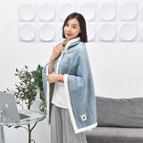 Gaeasapce  -  Student dormitory small blanket lamb nap shawl blanket wearable cloak lazy blanket