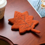 Gaeaspace  -  Handmade Wool Felt Fruit Coasters Apple Avocado Maple Leaves Cup Drink Support Pad Table Protection Mat Decoration Home Decor