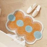 Gaeaspace  -  Geometric Tufting Bathroom Mat Soft Fluffy Rug Bedroom Bedside Carpet Doormat Floor Anti Slip Pad Aesthetic Home Room Decor