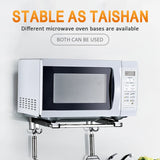 Gaeaspace  -  Stainless Steel Microwave Foldable Oven Shelf Rack Support Frame Stretch Adjustable Wall Mount Bracket Holder Kitchen Storage