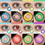 Gaeaspace  -   2pcs Colored Contact Lenses Colorful Contact Lenses Anime Cosplay Contact Eye Lenses Halloween Beauty Makeup Color Lens