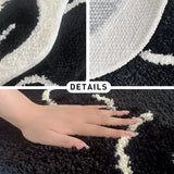 Gaeaspace  -  Nordic Tufting Black White Living Room Carpet Soft Brain Shape Round Children Play Pad Anti-slip Rug Mat Kawaii Home Tidy Decor