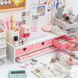 Gaeaspace  -  Office Supplies  Desktop Computer Monitor Height Rack Office Girl Heart Organizer Bedroom Desk Rack Stationery Storage Supplies