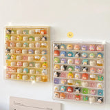 Gaeaspace  -  Wall-Mounted New Pop Bean Storage Box Mini Dolls Cute Anime Figure Kawaii Desktop Ornaments Display Rack Blind Box Display Case