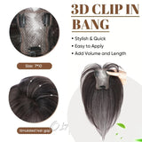 Gaeaspace  -  Synthetic Topper Hairpiece False Bang Clip-In Bangs Extension Natural Fake Fringe Invisible Clourse Hairpiece for Women