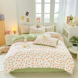 Gaeaspace  -  Bedding Set Duvet Set Hot Sale Fragmented Flower French Style NEW Queen King Size Soft Comforter Sets 4pcs sheet Set