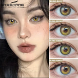 Gaeaspace  -  1Pair Colorcon Korean Lenses Colored Contact Lenses for Eyes Gray Lenses Brown Lenses Blue Eye Lenses Yearly Eye Lenses