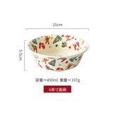 Gaeaspace  -  Christmas Ceramic Tableware Set Nordic Retro Style Mug Water Cup High Beauty Home Restaurant Breakfast Bowl and Plate