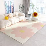 Gaeaspace  -  Ins Simple Flower Living Room Decoration Carpet Modern Girl Bedroom Bedside Plush Carpets Nordic Study Cloakroom Fluffy Soft Rug