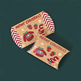 Gaeaspace  -  10pcs Christmas Pillow Candy Boxes Christmas Decoration For Home 2023 Xmas Kids Gift Box Navidad New Year Santa Packaging Bags