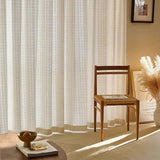 Gaeaspace  -  Light Transmitting Opaque Curtain Japanese Style Bedroom Curtains Log Style Living Room Ins Style Balcony Bay Window Drapes