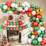 Gaeaspace  -  Christmas Balloon Garland Arch Kit Red Green Lolipop Cone Star Foil Balloons New Year Christmas Party Decoration Supplies Gifts