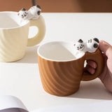 Gaeaspace  -  Ceramic Mug Creative Cartoon Cat Cute Cup Children's Milk Breakfast Home Office Coffee Mug Gift Frends Drinkware Tea Cup