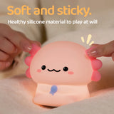 Gaeaspace  -  Pink Axolotl LED Night Light,USB Rechargeable Touch Lamp,3 Levels Brightness Timing Light,Cute Animal Bedside Lamp,Gift for Kids