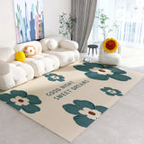 Gaeaspace  -  Ins Simple Flower Living Room Decoration Carpet Modern Girl Bedroom Bedside Plush Carpets Nordic Study Cloakroom Fluffy Soft Rug