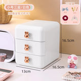 Gaeaspace  -  3-layer Desktop Stationery Storage Box Jewelry Drawer Pencil Cabinet Dormitory Sundries Children's Hair Accessories Organizer