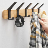 Gaeaspace  -  4/5/6/7/8 Movable Hooks Japanese Wall Door Hanger for Hanging Clothes Clothes Hat Keys Towels Coat Rack Holder Room Organization