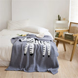 Gaeaspace  -  Ins Style Cartoon Zebra Pattern Thickened Half-side Fleece Blanket Soft Dress Matching Sofa Blanket Picnic Outdoor Shawl Blanket