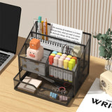 Gaeaspace  -  1Pcs Metal desktop organizer File holder Stationery Organizer Metal shelf locker pen holder, suitable for office/school/any desk