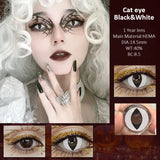 Gaeaspace  -  2pcs Cosplay Colored Contact Lenses for Eye Crazy White Contact Lenses Halloween Beauty Makeup Lens Anime Black Lens