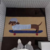 Gaeaspace  -  PVC Dachshund Doormat Cuttable House Entrance Welcome Mat Rug Carpet Anti Dust Pad Outdoor Aesthetic Home Room Decor 40x80cm