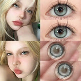 Gaeaspace  -  1Pair New Colored Contact Lenses Cosmetics For Eyes Natural Prescription Myopia Lenses Blue Beauty Pupil Free Shipping