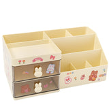 Gaeaspace  -  Multifunctional Kawaii Pen Holder Organizer Desktop Stationery Pencil Storage Box Drawer Desk Cute Ins Multi-layer Storage Box